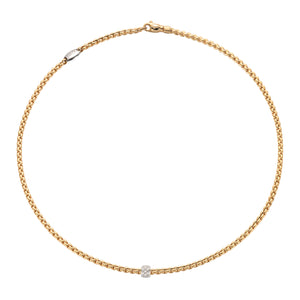 FOPE NECKLACE WITH DIAMOND PAVE'